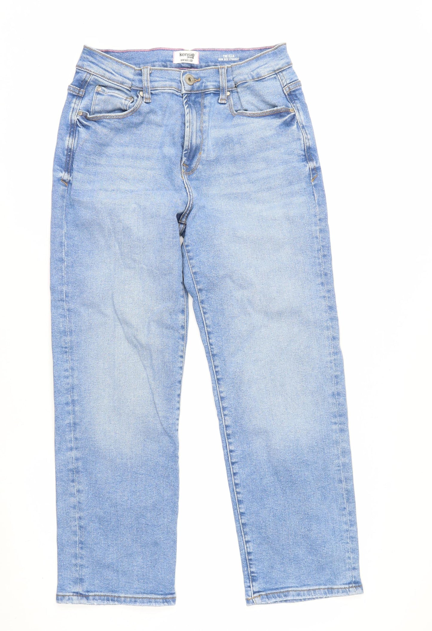 Kensie Womens Blue Straight Leg Stretch Denim Jeans Size 10