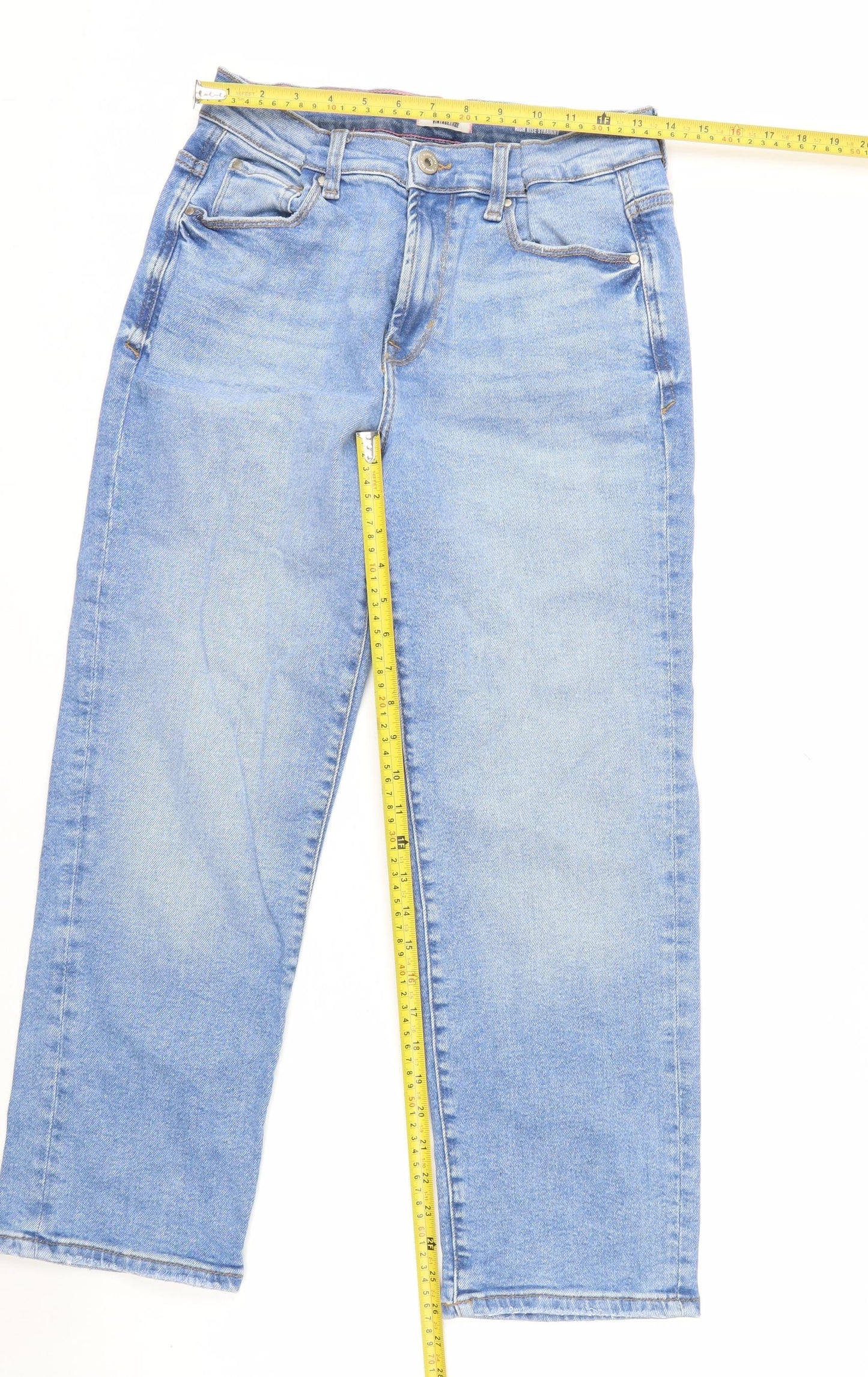 Kensie Womens Blue Straight Leg Stretch Denim Jeans Size 10