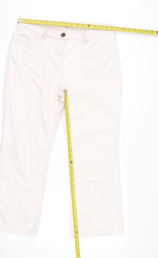 Marks and Spencer Per Una Beige Cropped Jeans Women’s Size 14 Regular Fit