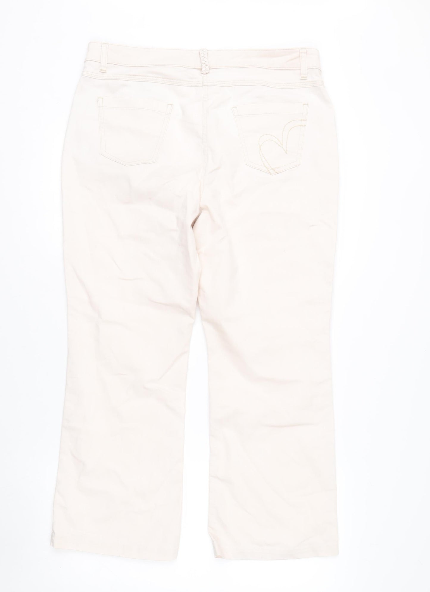 Marks and Spencer Per Una Beige Cropped Jeans Women’s Size 14 Regular Fit
