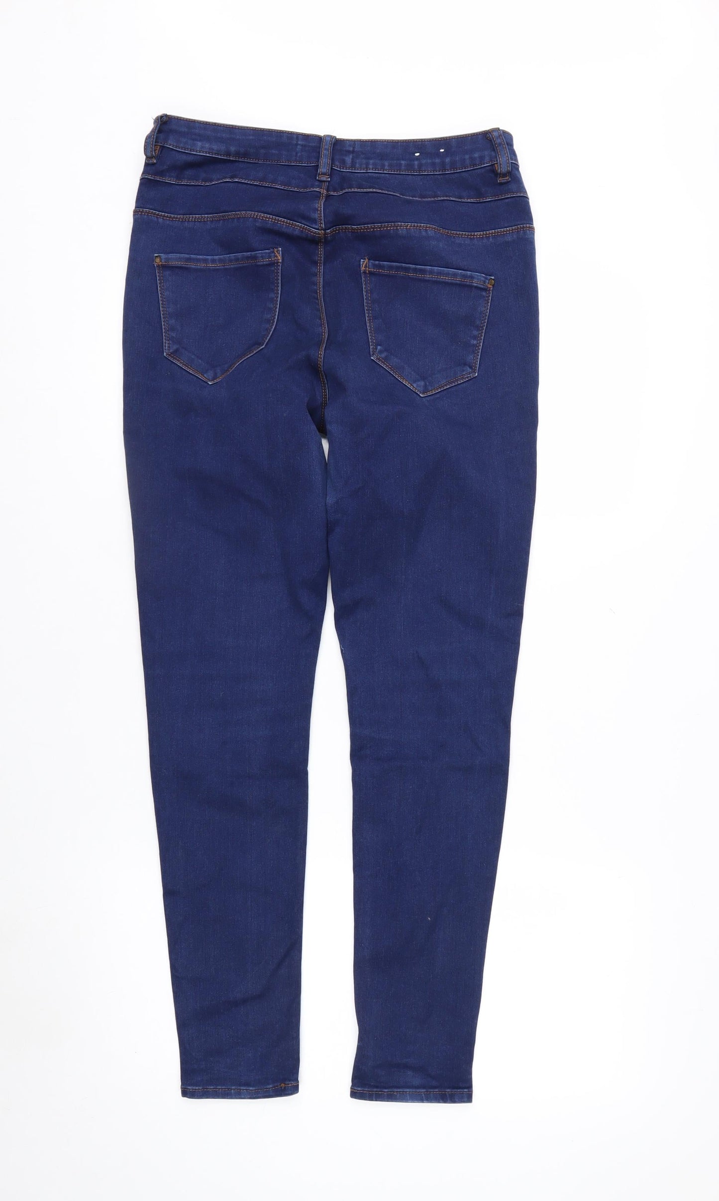 New Look Women's Blue High Waist Super Skinny Jeans UK14