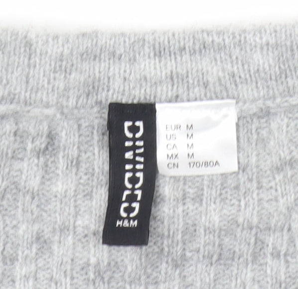 H&M Women’s Grey A-Line Knit Short Skirt Size M