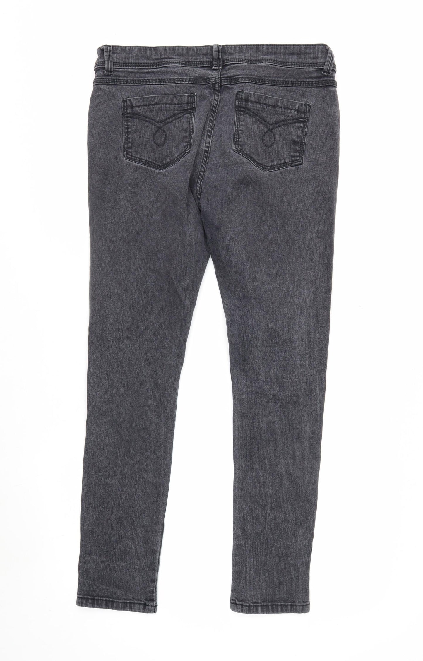 Denim Co Women Grey Skinny Jeans Size 14 Stretch Denim