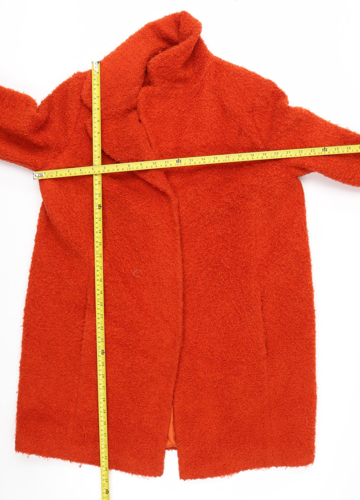 Marks and Spencer Women’s Orange Long Wool Blend Overcoat Size 16