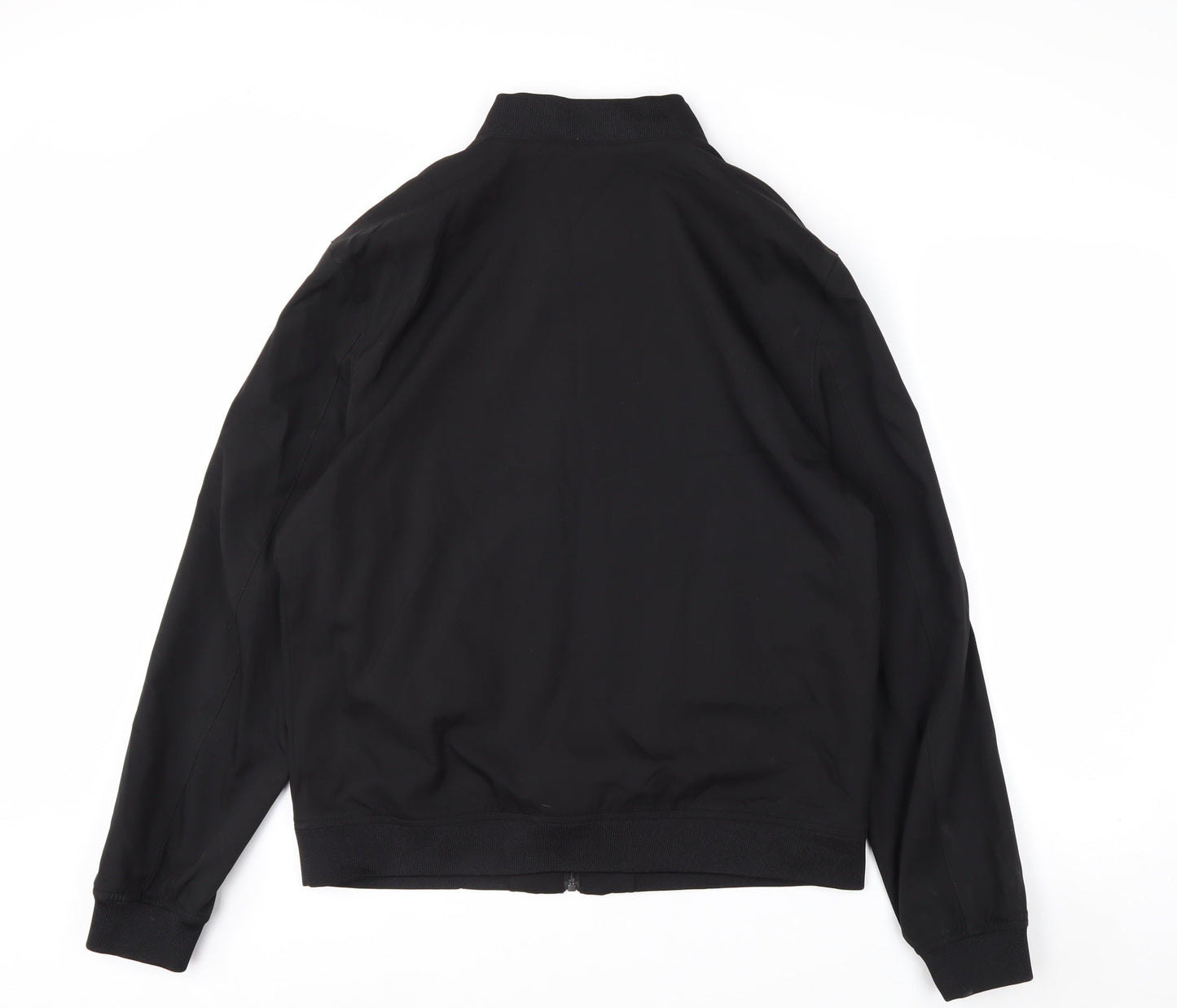 Marks and Spencer Men's Black Bomber Jacket M Lined Zip Casual Style