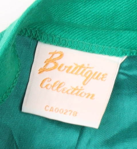 Boutique Collection Women's Green Linen Pencil Skirt Size 12