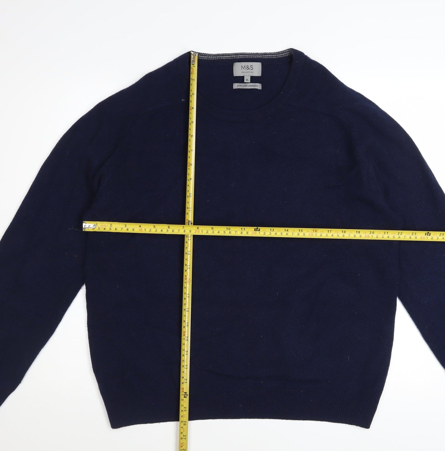Marks and Spencer Men’s Blue Extra Fine Lambswool Jumper XL