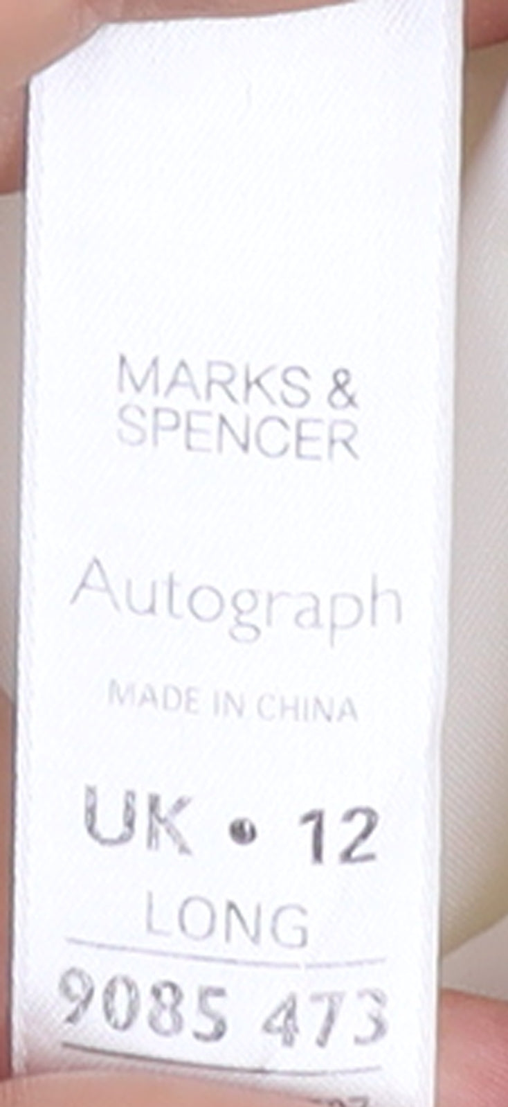 Marks and Spencer Women’s Ivory Silk Linen Wide-Leg Trousers UK 12 Long