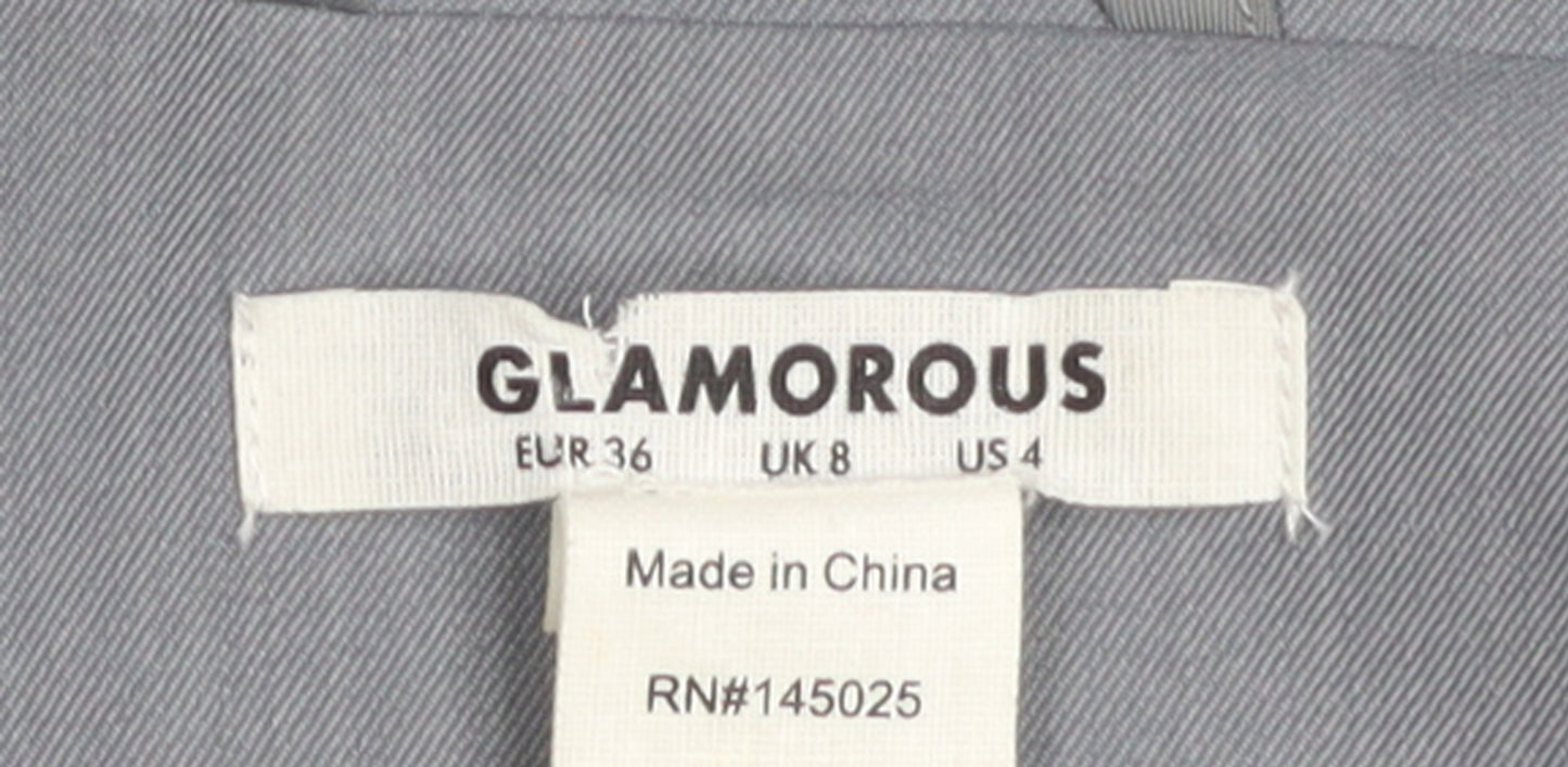 Glamorous Women Grey Two-Button Single-Breasted Blazer UK 8