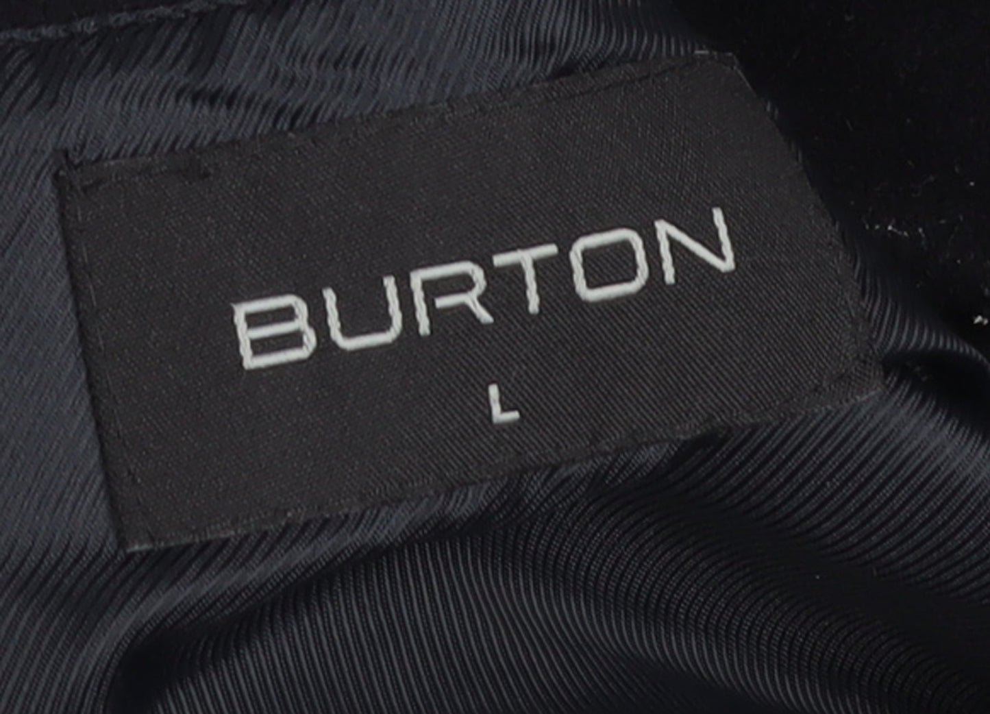Burton Men Black Wool Cashmere Blend Pea Coat L Classic Fit