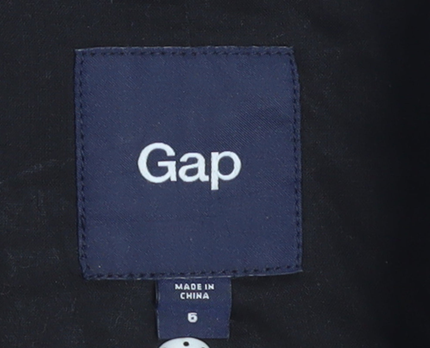 GAP Women's Black Cotton Blazer Size 6 Two-Button Single-Breasted