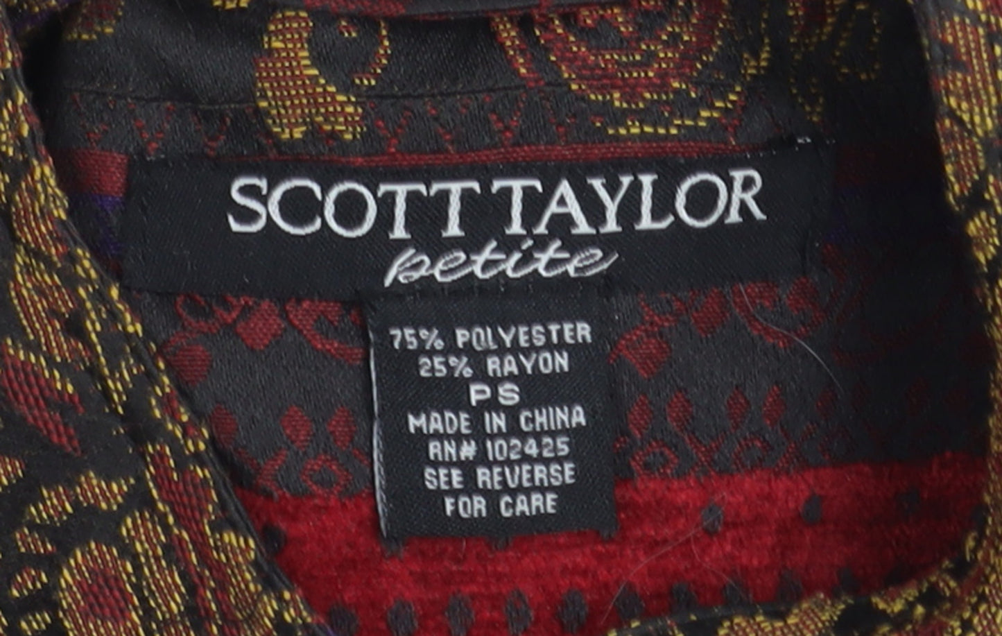 Scott Taylor Women’s Multicoloured Petite Paisley Military Jacket S