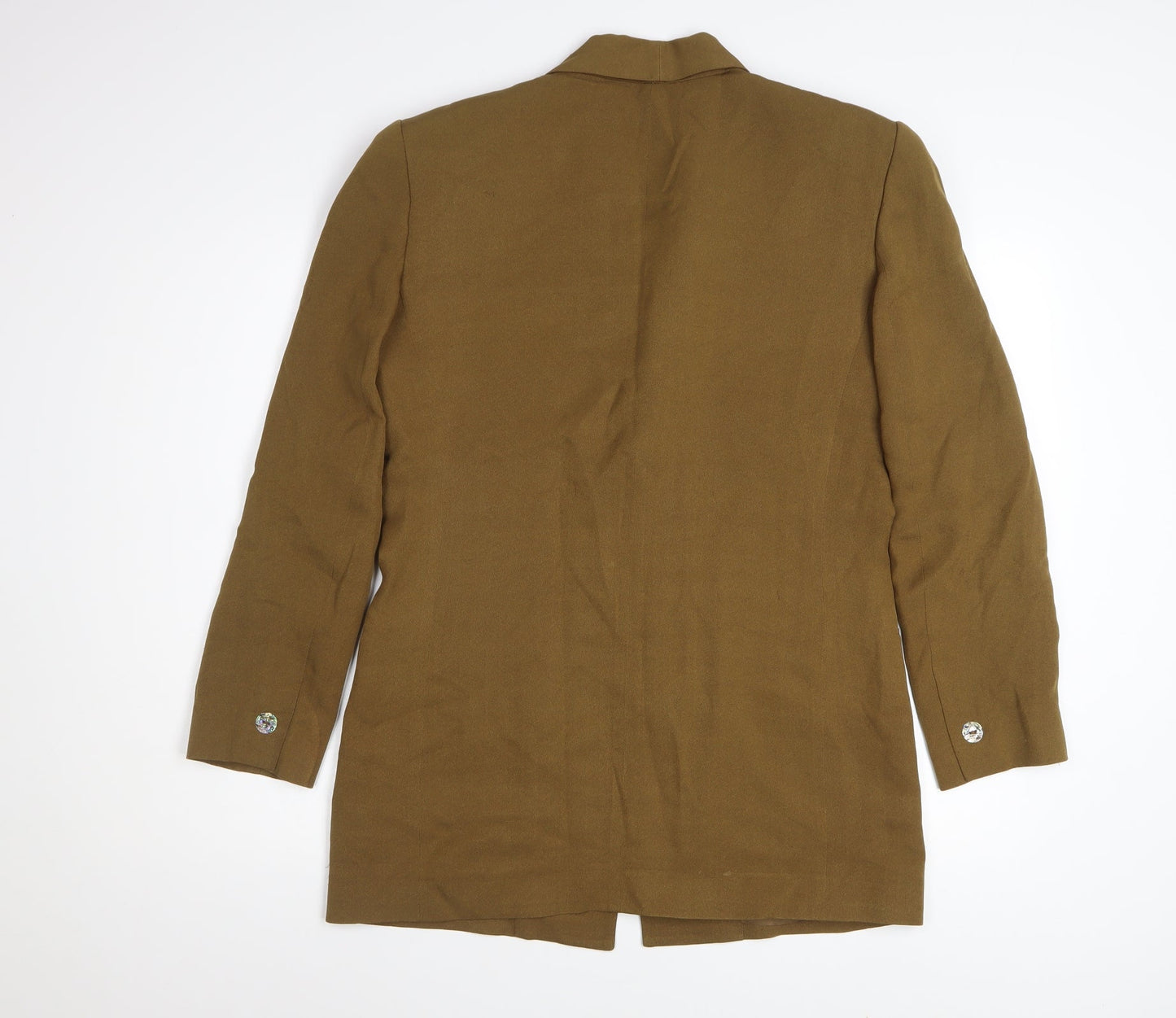Dana Buchman Women's Brown Shawl Collar Blazer UK 10 Single-Breasted