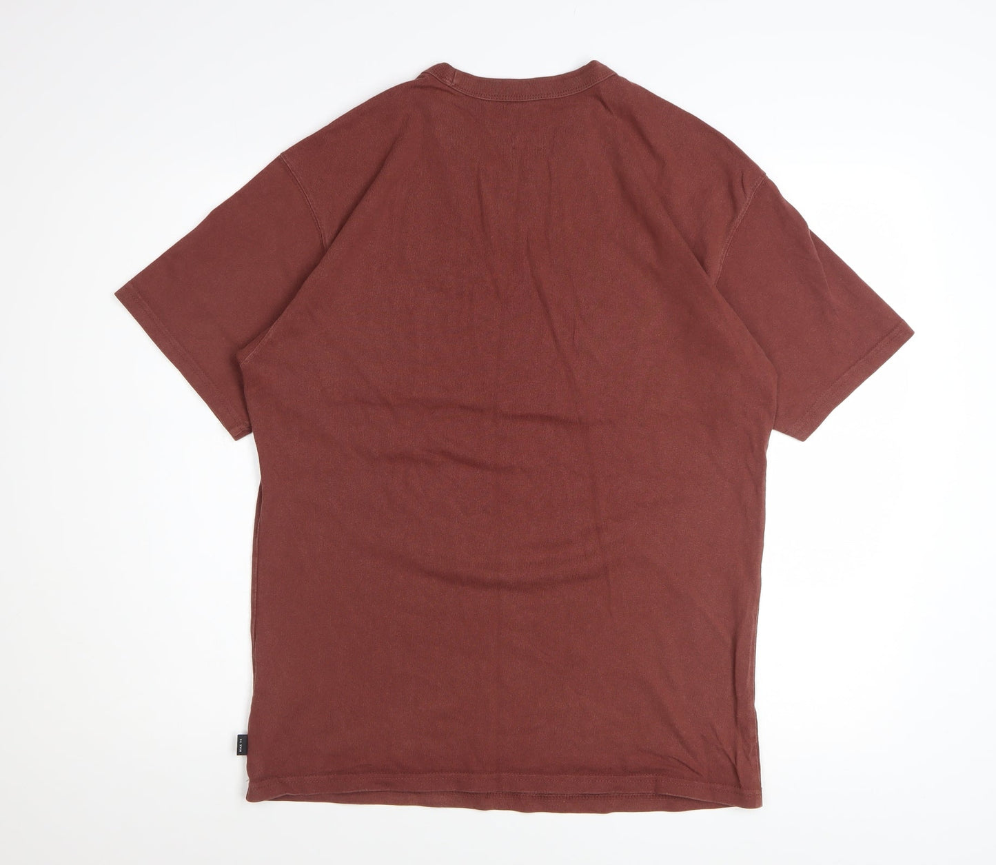 Nike Men's Brown Loose Fit Crew Neck Cotton T-Shirt Size L