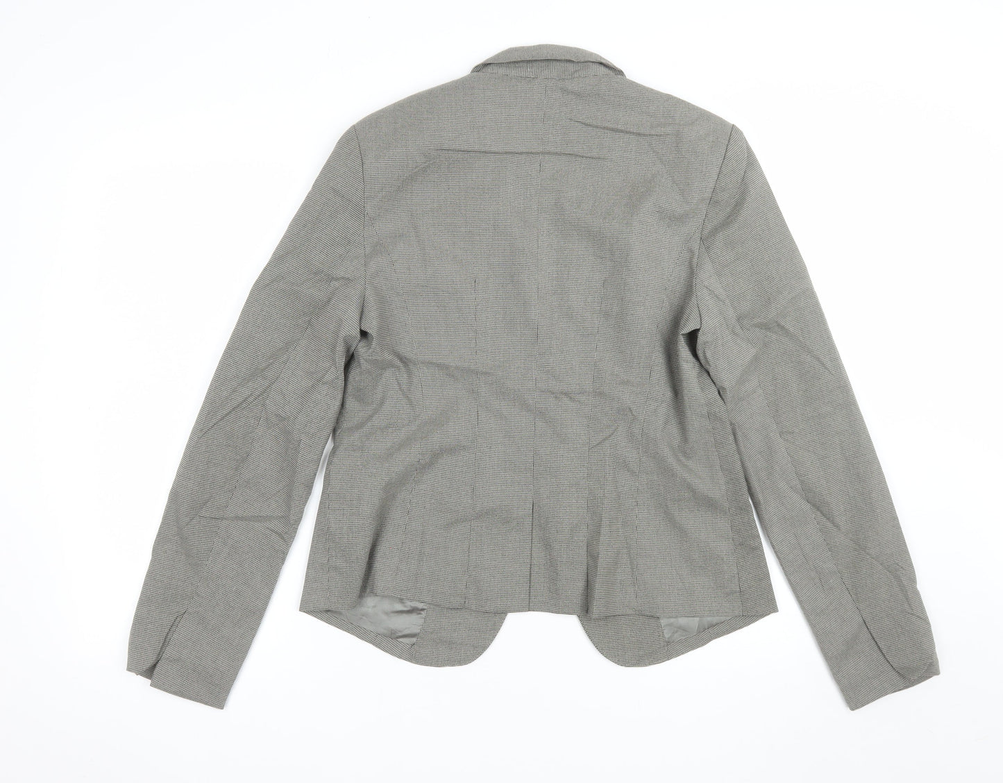 Suzy Shier Women's Grey Houndstooth Tailored Blazer Size 14
