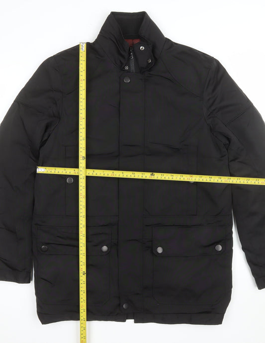 Thomas Nash Men's Black Parka Jacket Size S Water Resistant