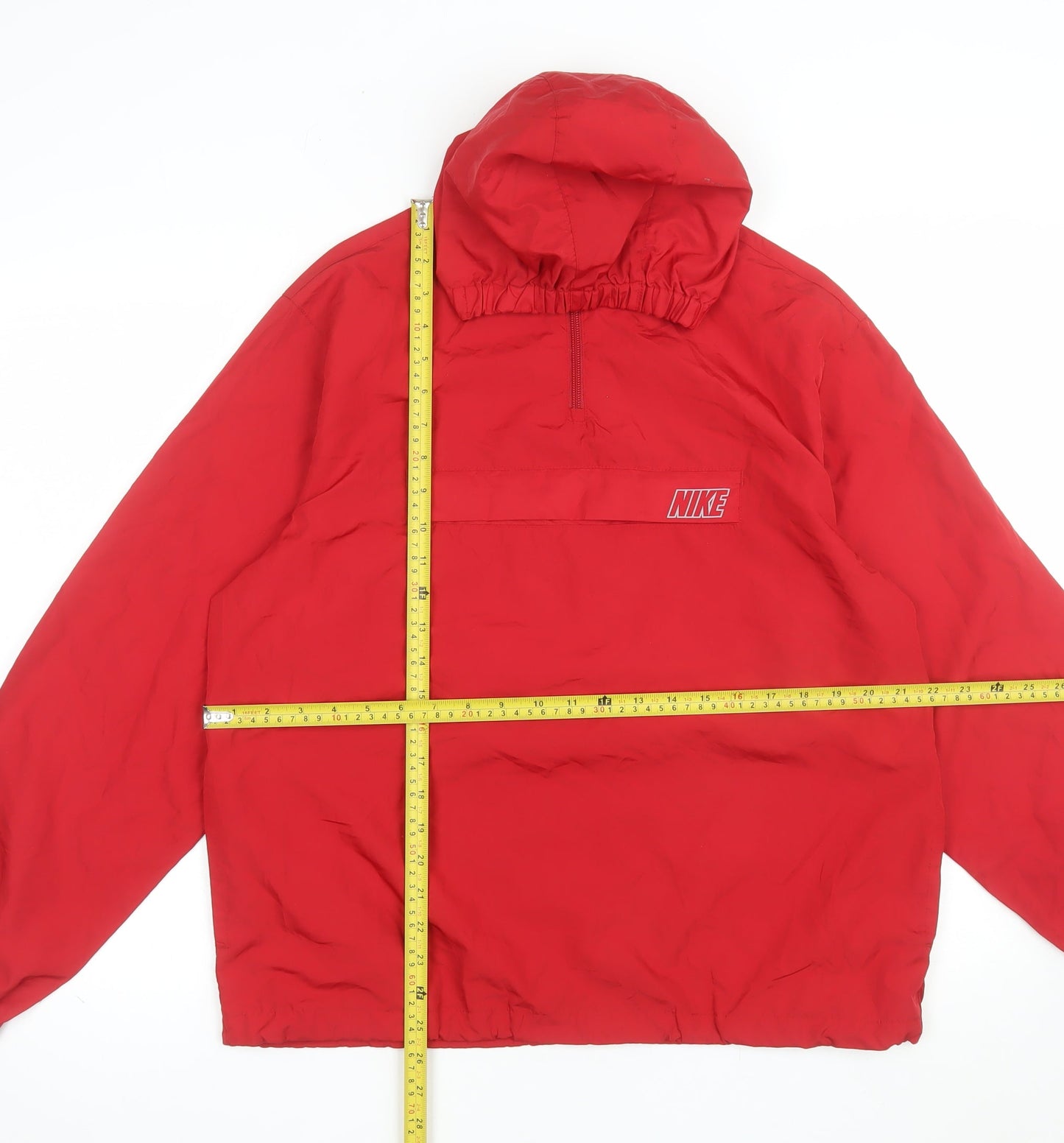 Nike Womens Red XL Windbreaker Hooded Jacket Lightweight
