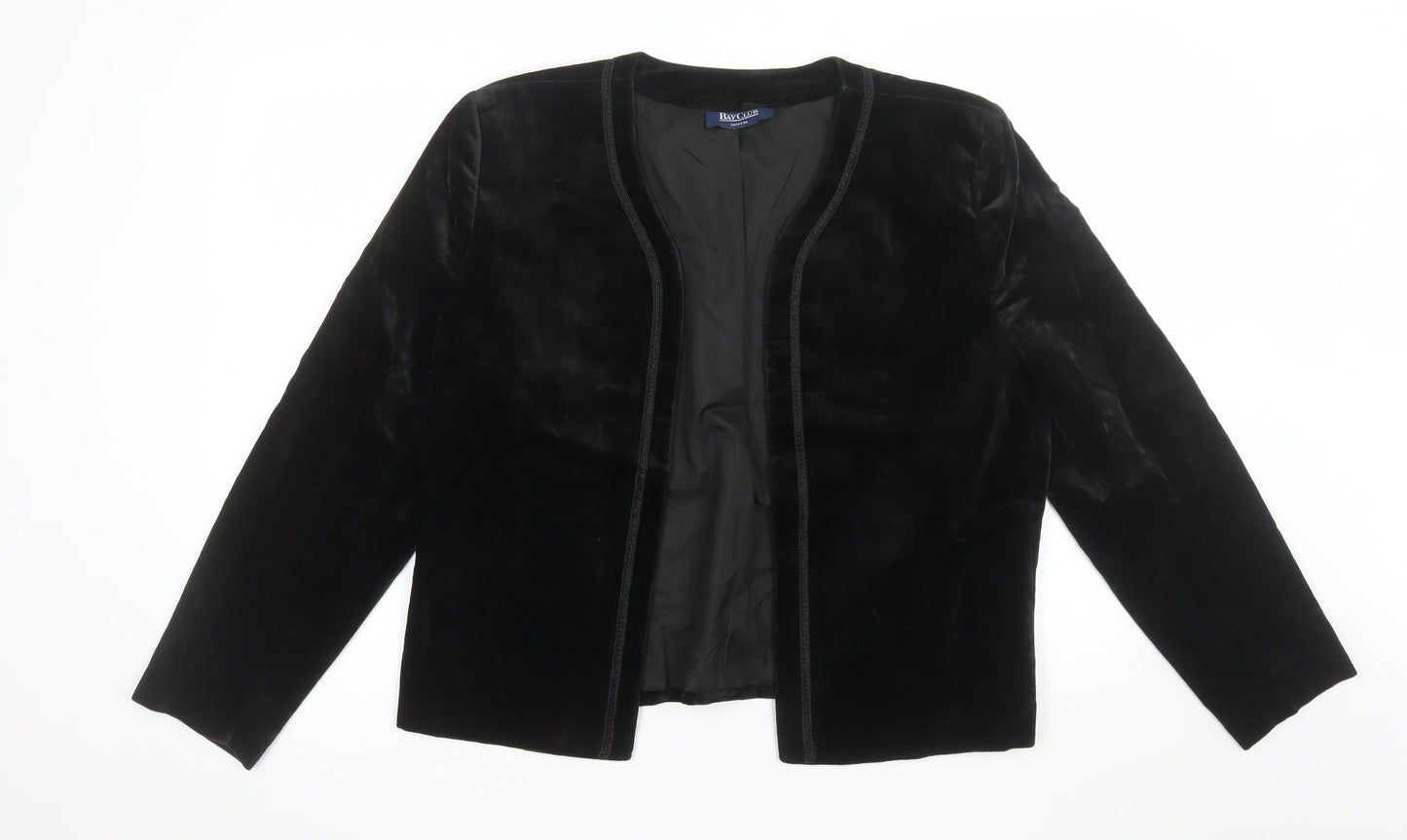 Bay Club Women's Black Cotton Velvet Jacket Size 14