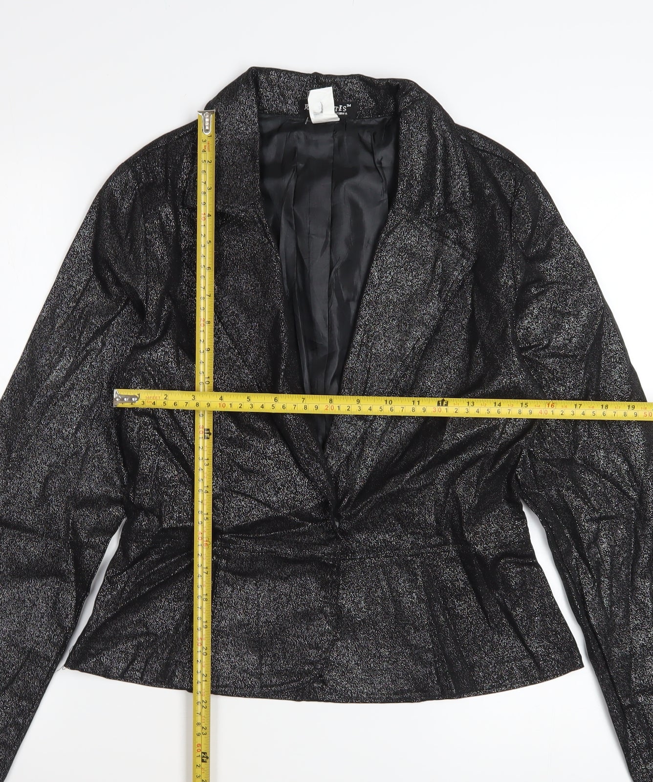 Roommates California Women’s Black L Glitter Blazer Jacket