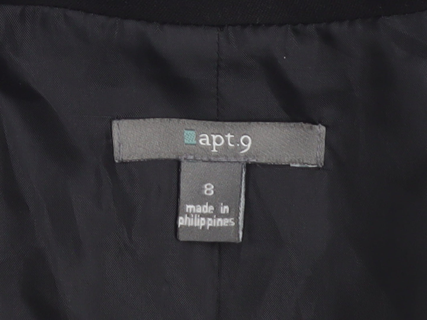 Apt.9 Womens Black Size 8 Tailored Blazer Jacket