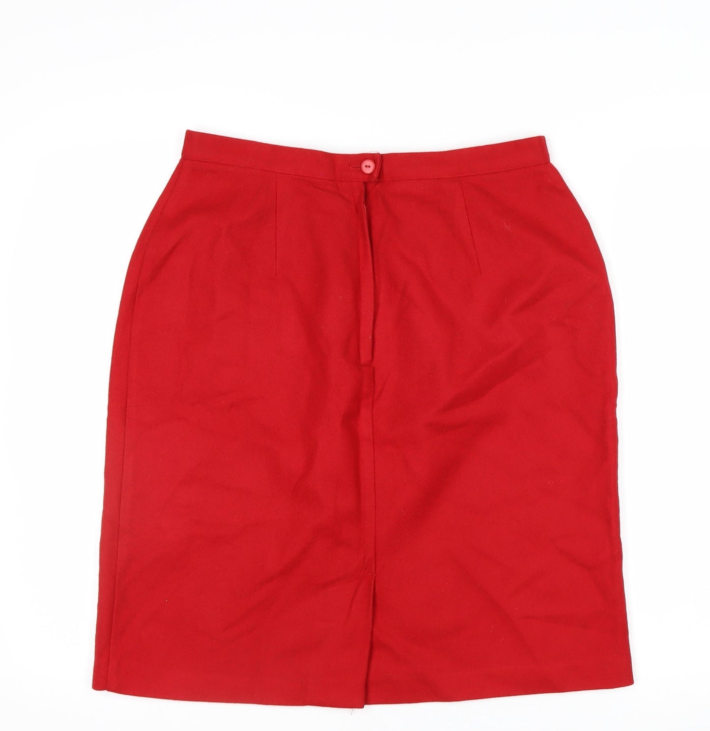 Fundamental Things Women’s Red Wool Knee Length Pencil Skirt Size 12