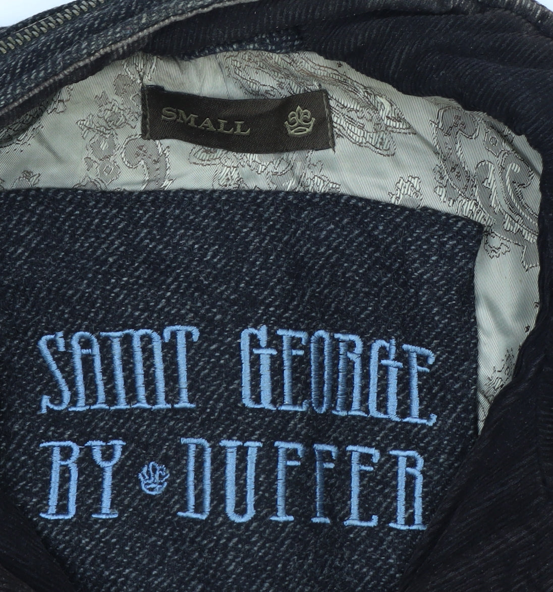 Saint George by Duffer Men’s Grey Wool Tweed Field Jacket Small