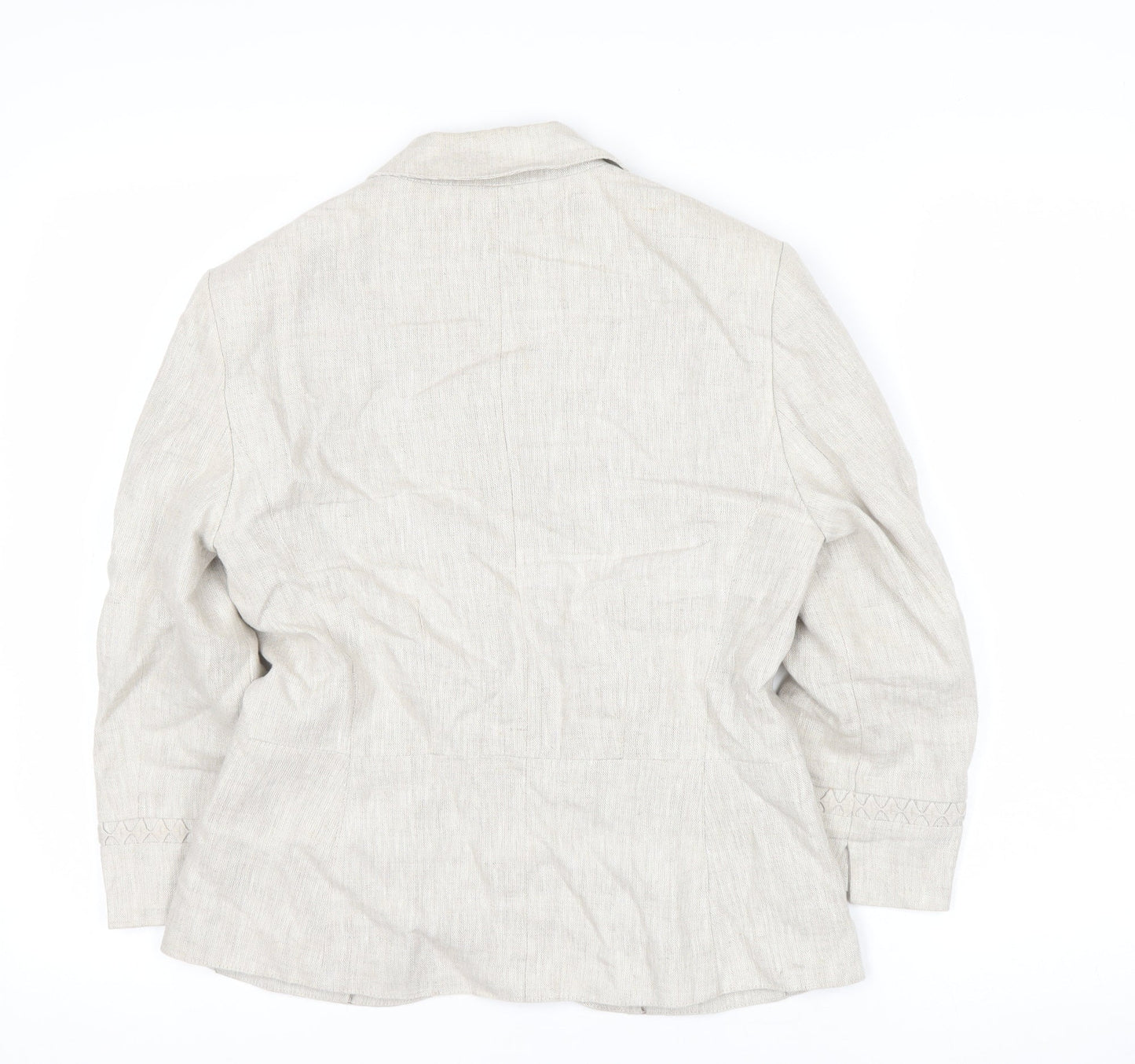 Marks and Spencer Per Una Beige Linen Women's Blazer Size 12