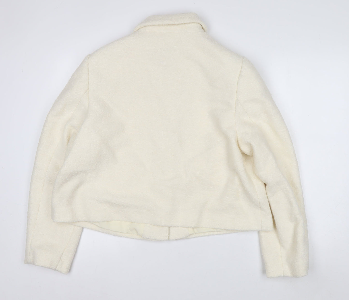 Marks and Spencer Women Ivory Wool Blend Short Jacket Size 18