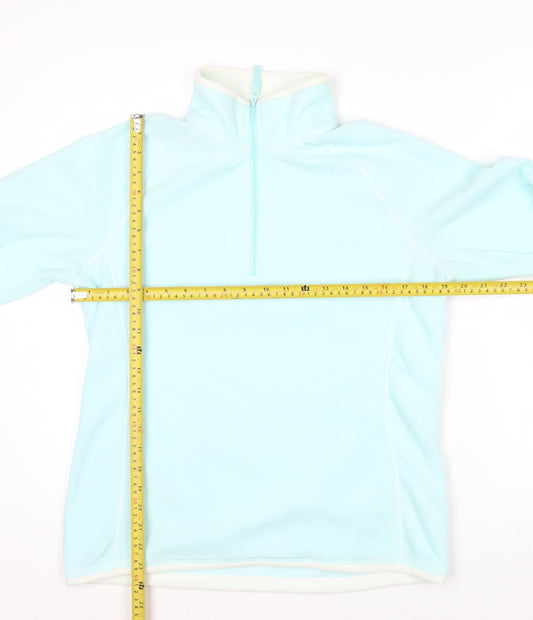 Mountain Warehouse Women Blue Size 12 Fleece Pullover 1/2 Zip Sweatshirt