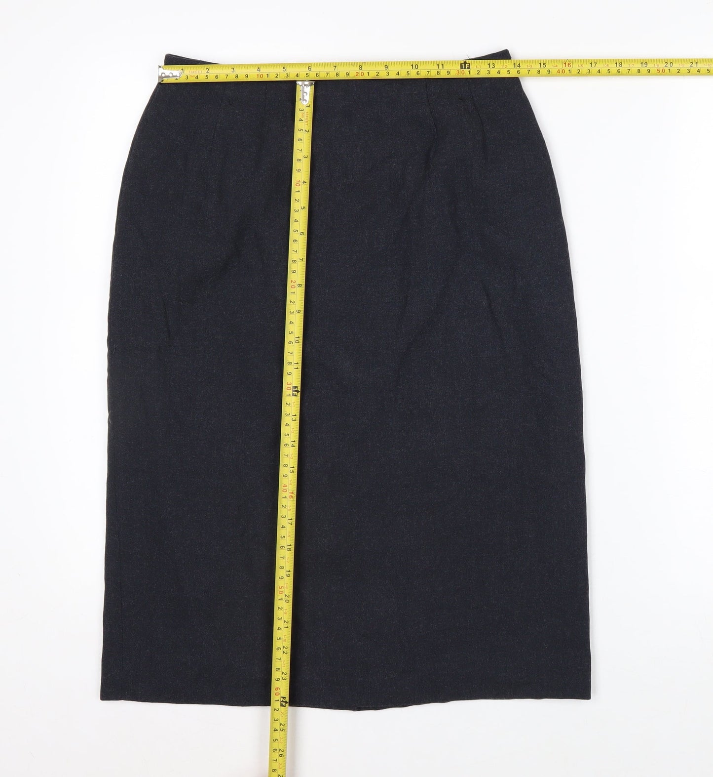 Kasper Women's Black Petite 6 Pencil Midi Skirt Lined Workwear