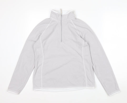 Mountain Warehouse Women Grey Fleece 1/2 Zip Pullover UK 12