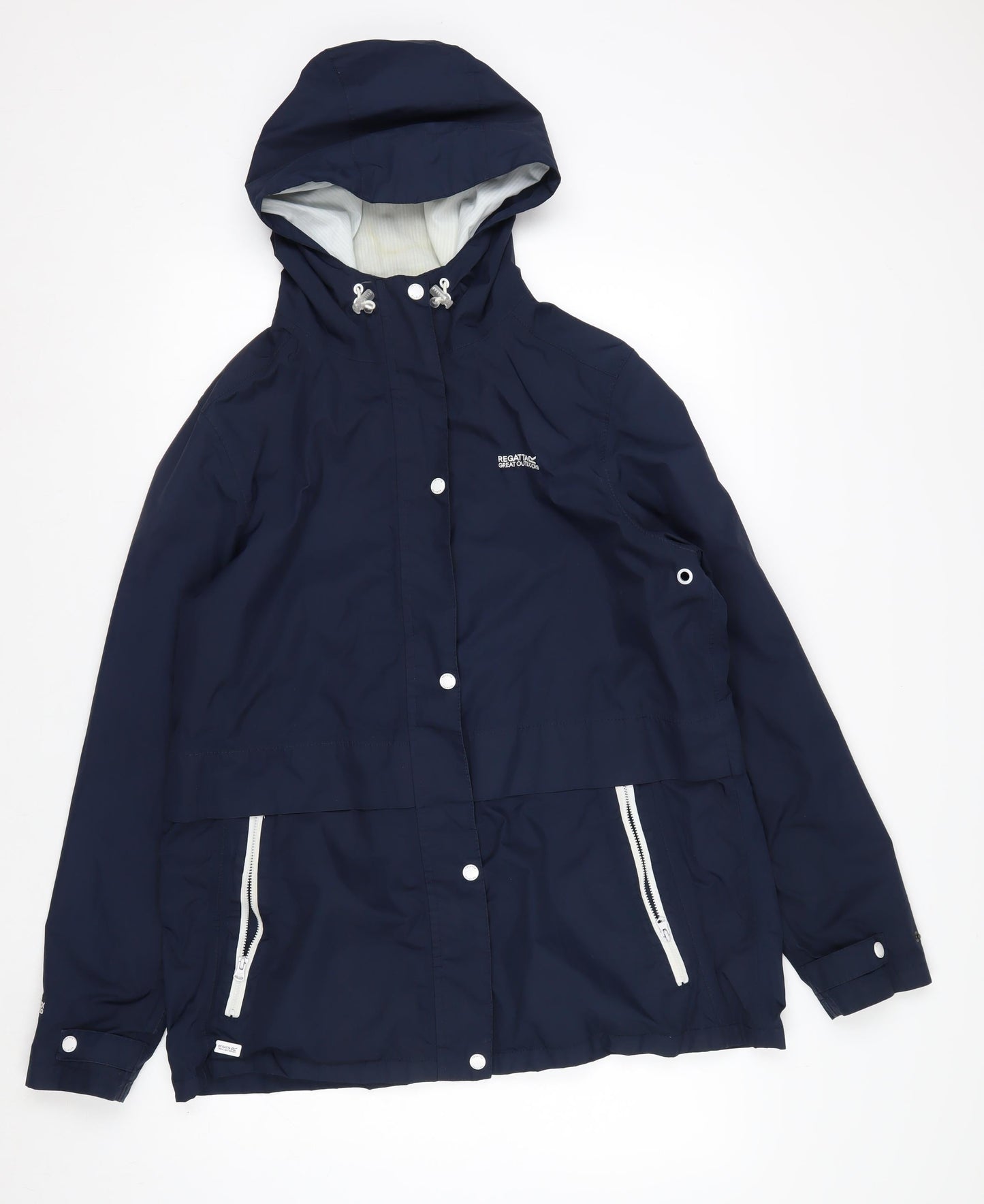Regatta Women's Blue Waterproof Hooded Rain Jacket Size 16
