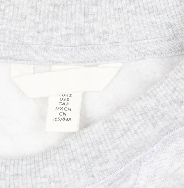 H&M Womens Grey NYC Athletics Club Sweatshirt Size S Cotton Blend