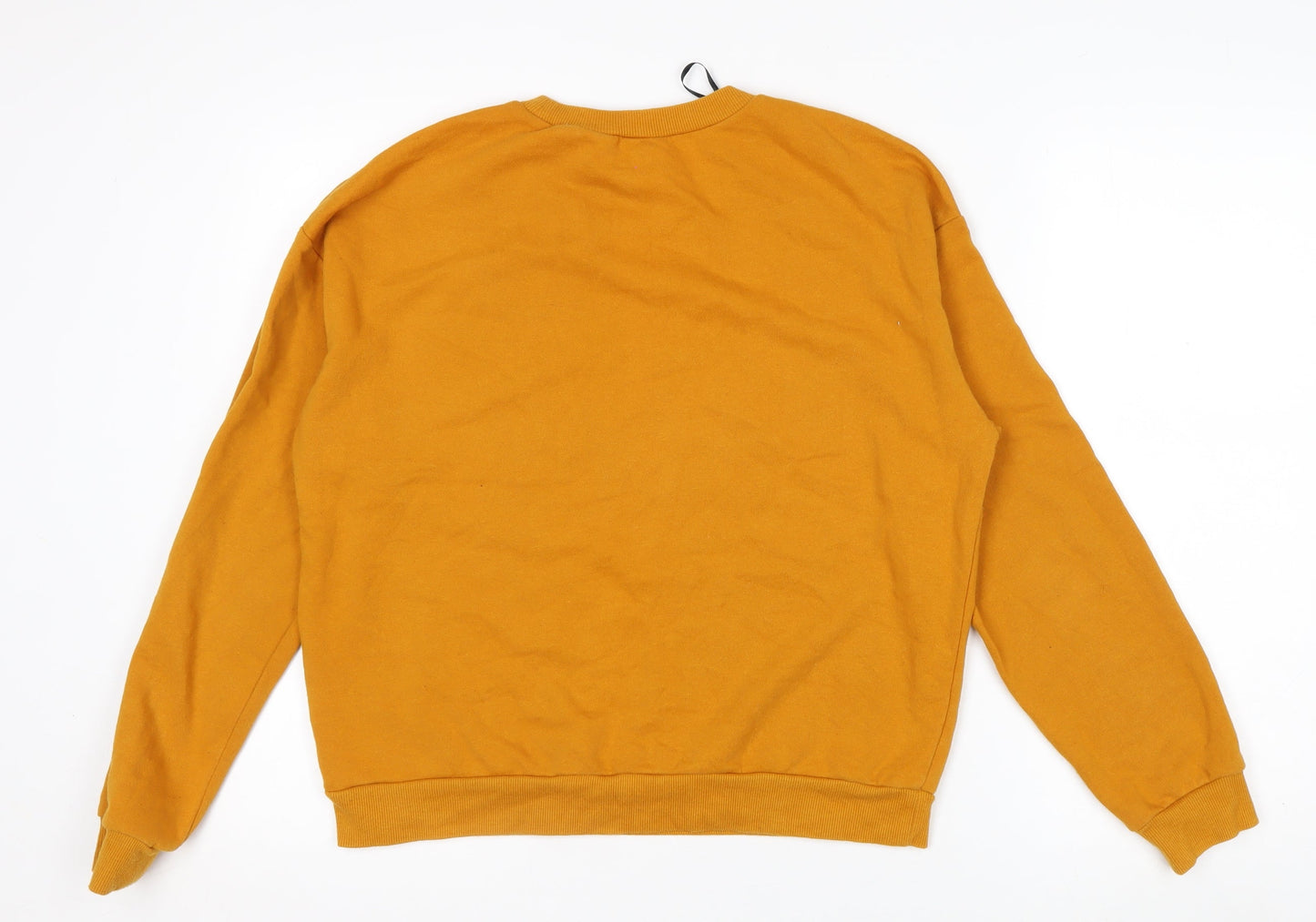 H&M Disney Womens Mustard Crew Neck Pullover Sweatshirt Size 14