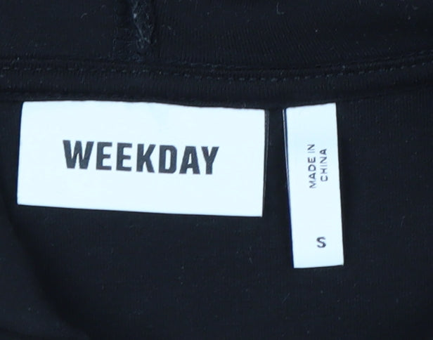 Weekday Mens Black Full Zip Hoodie S Regular Fit