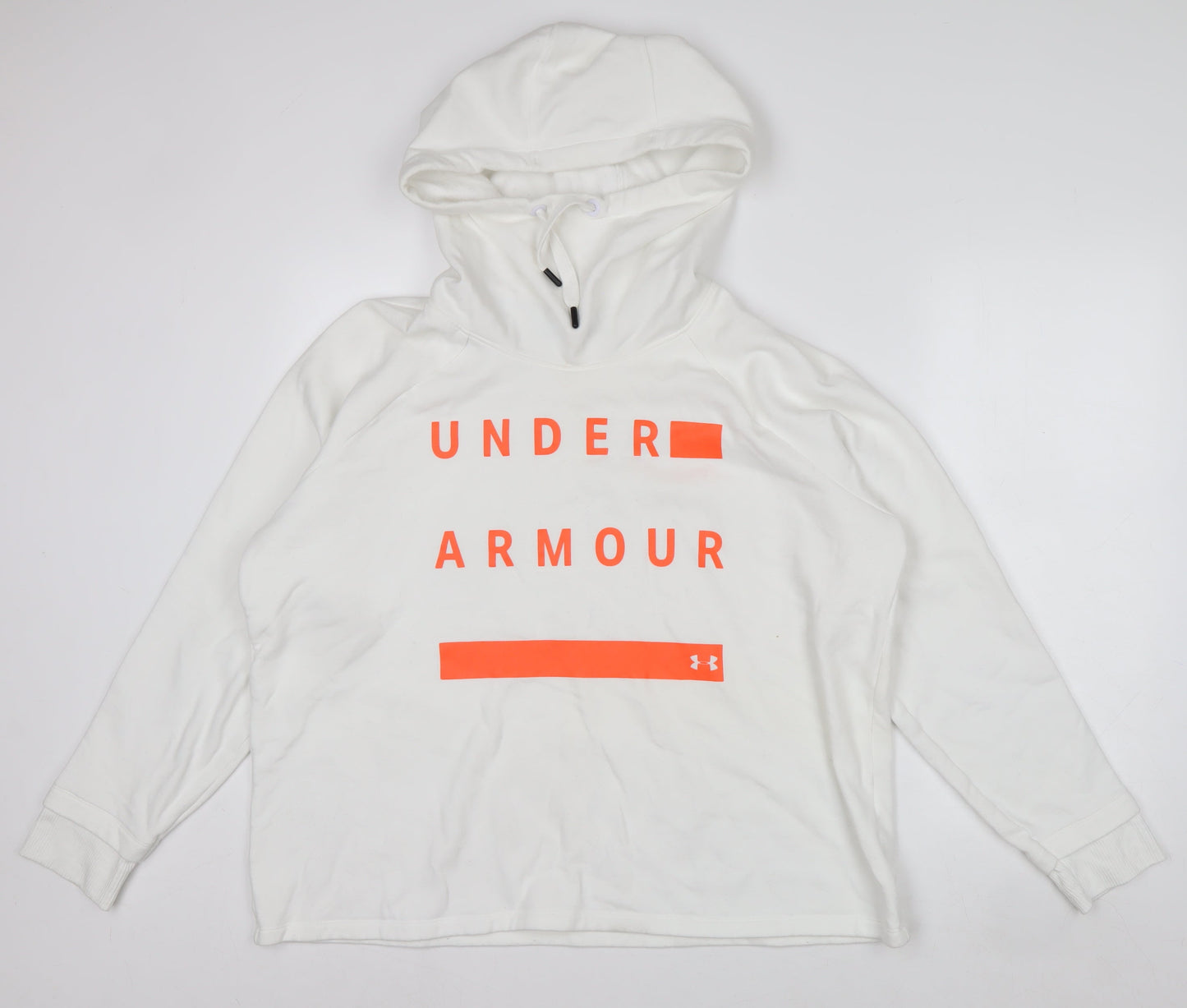 Under Armour Men’s White XL Pullover Hoodie Graphic Print Sportswear