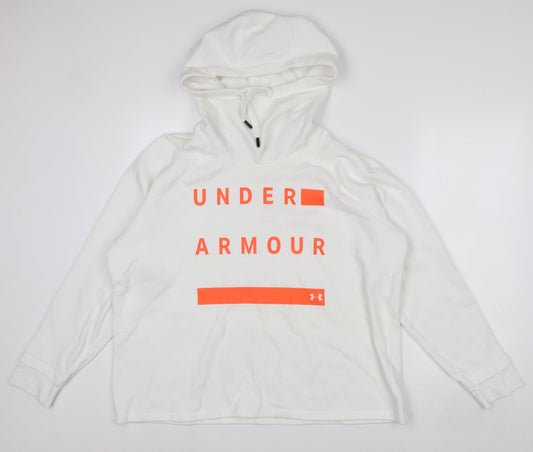 Under Armour Men’s White XL Pullover Hoodie Graphic Print Sportswear
