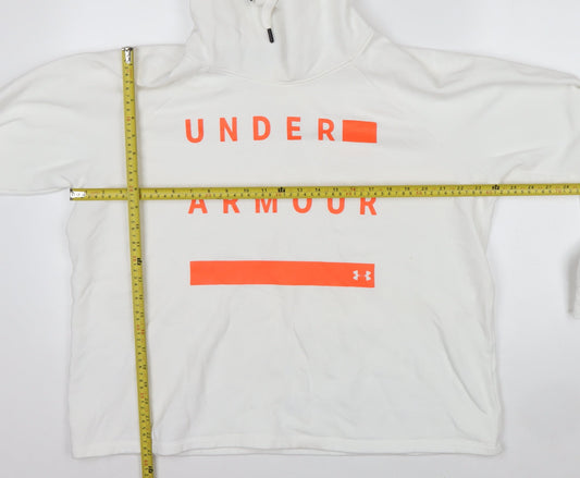 Under Armour Men’s White XL Pullover Hoodie Graphic Print Sportswear
