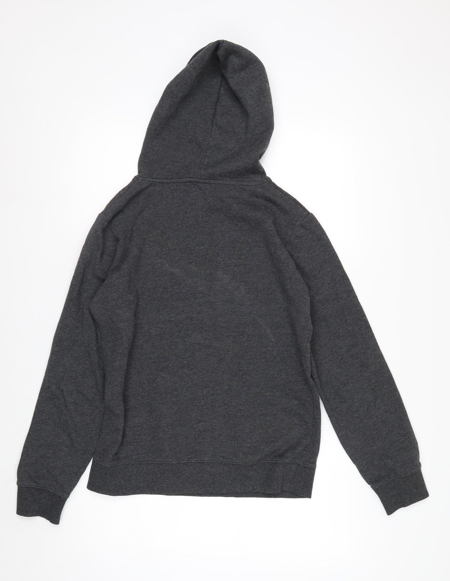 FILA Men’s Grey Pullover Hoodie S Logo Fleece Sports Casual