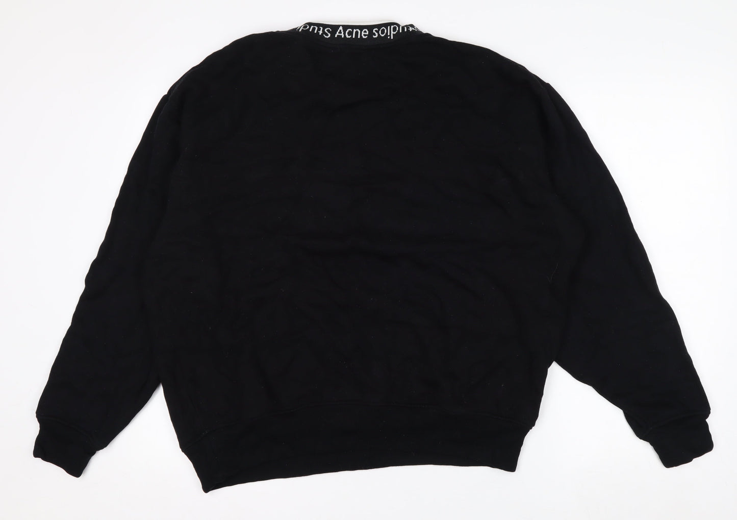 Acne Studios Men's Black Logo Crew Neck Sweatshirt Size M