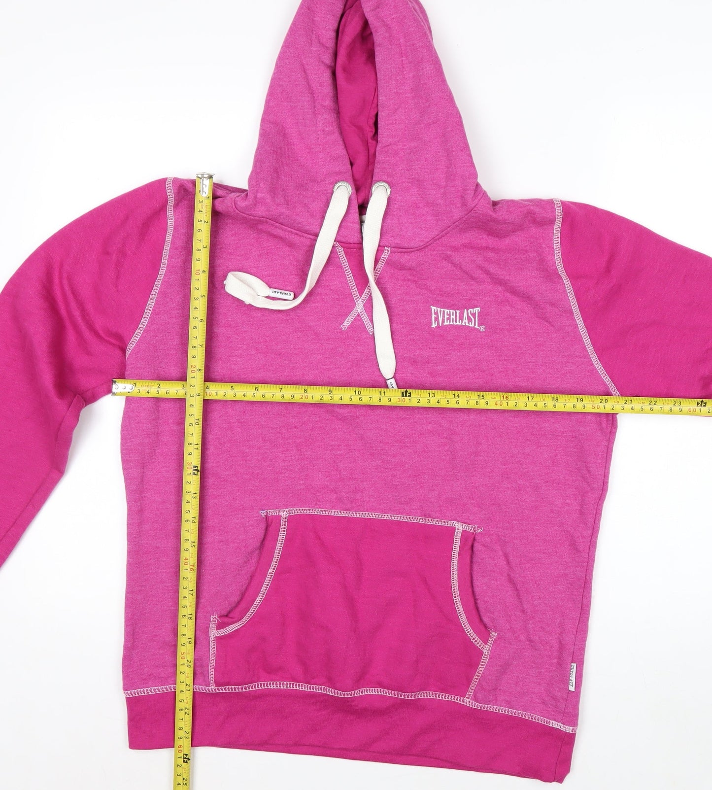 Everlast Womens Pink Pullover Hoodie Size 12 Cotton Blend Casual