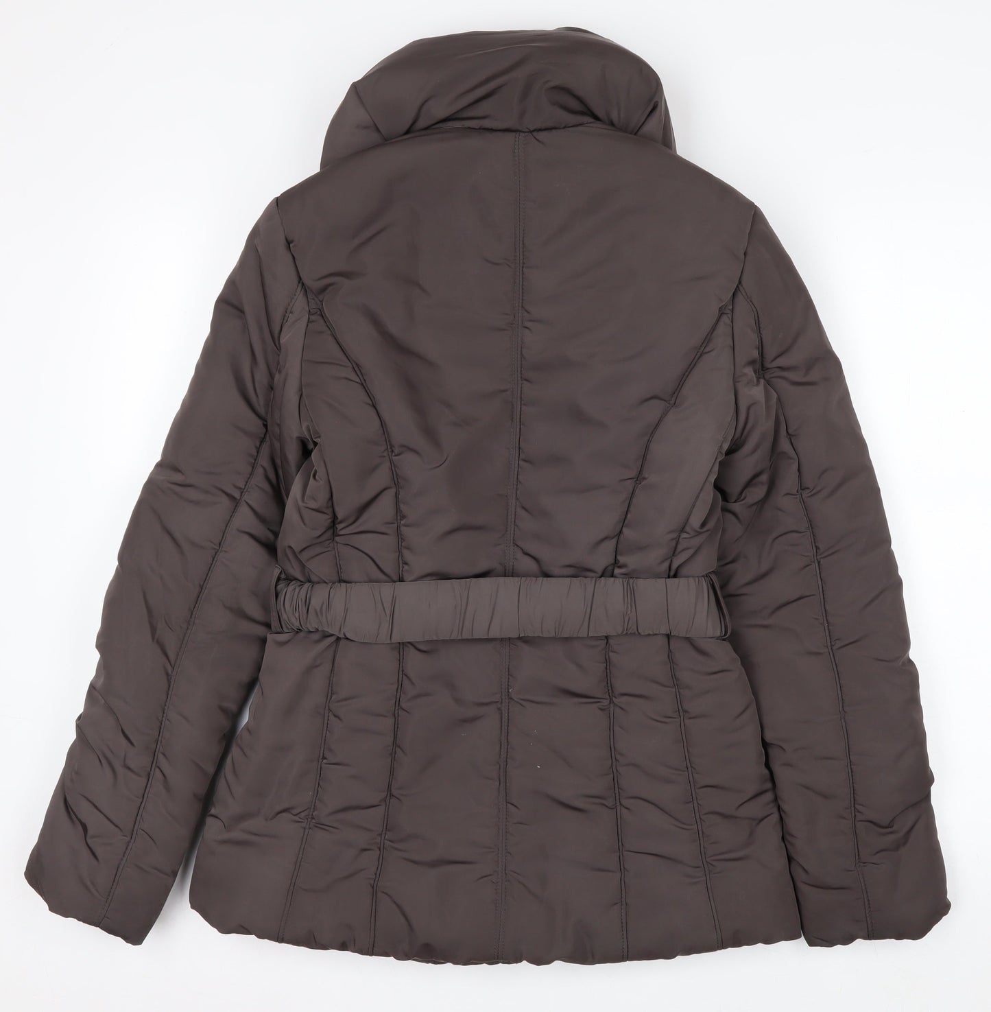 RJR John Rocha Women's Brown Size 8 Belted Puffer Jacket