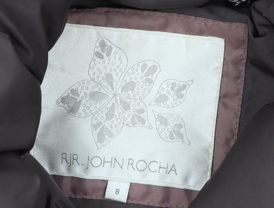 RJR John Rocha Women's Brown Size 8 Belted Puffer Jacket