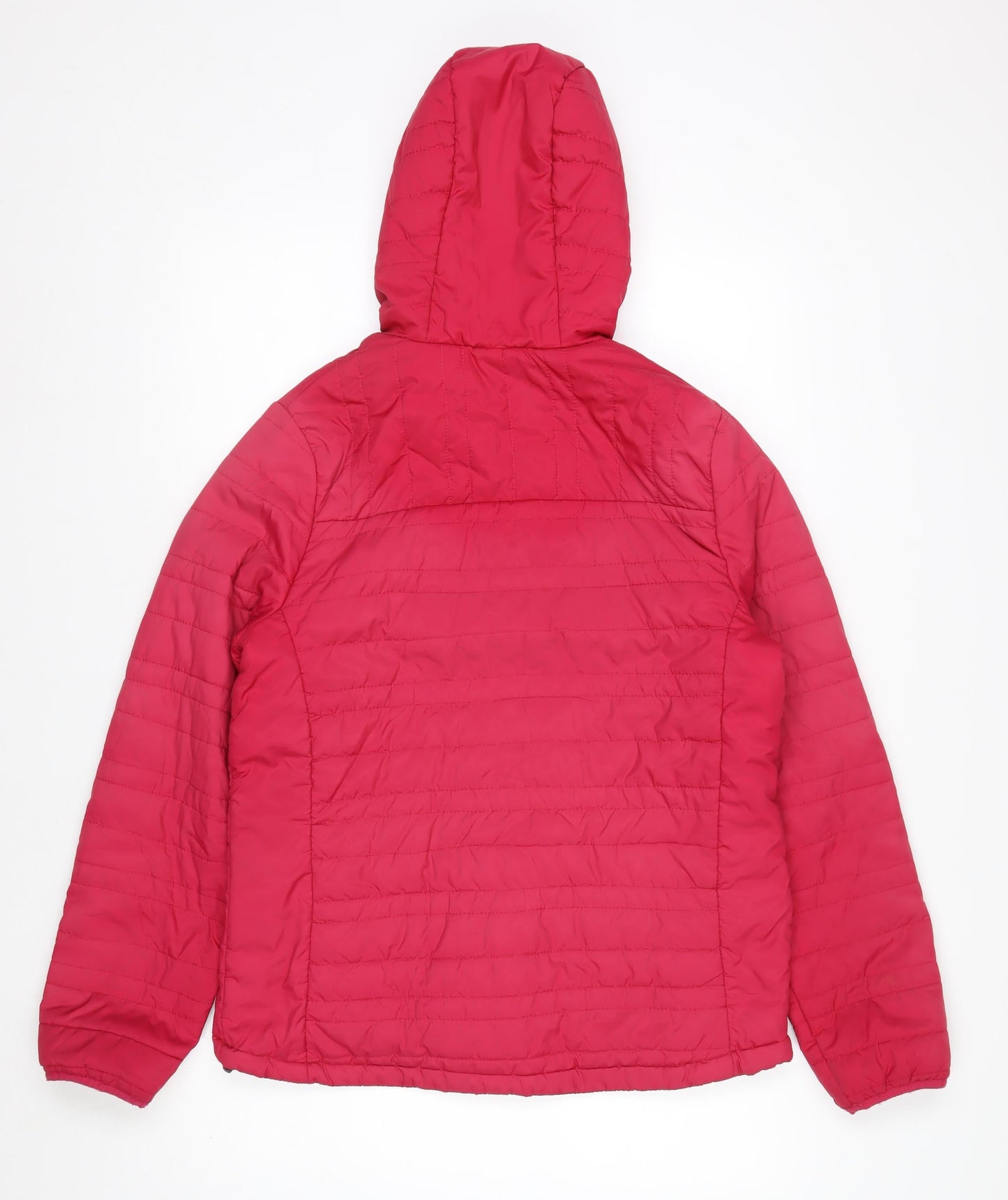 Craghoppers Women's Red Puffer Jacket Size 12 Hooded Insulated Coat