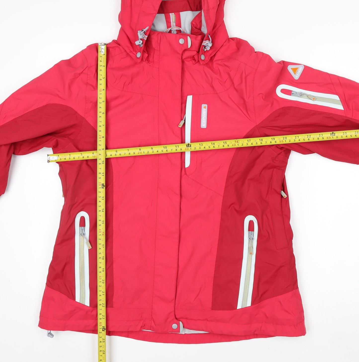 Icepeak Womens Pink Waterproof Ski Jacket Size 14 Hooded Winter Coat