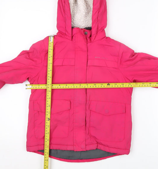 Mountain Warehouse Girls Pink Hooded Waterproof Fleece Lined Parka Coat 5-6 Years