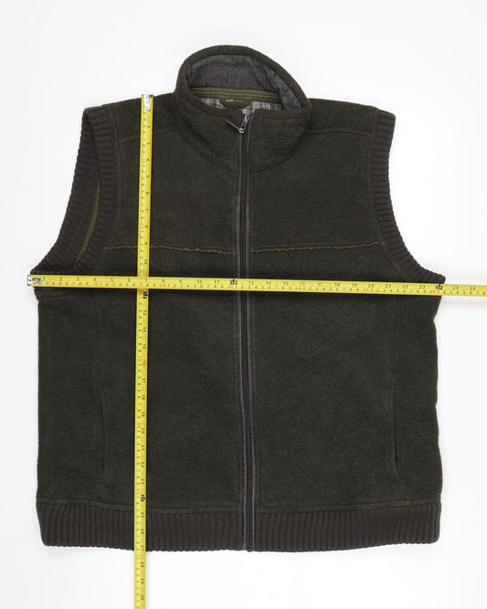 Marks and Spencer Blue Harbour Men's Green Fleece Bodywarmer L