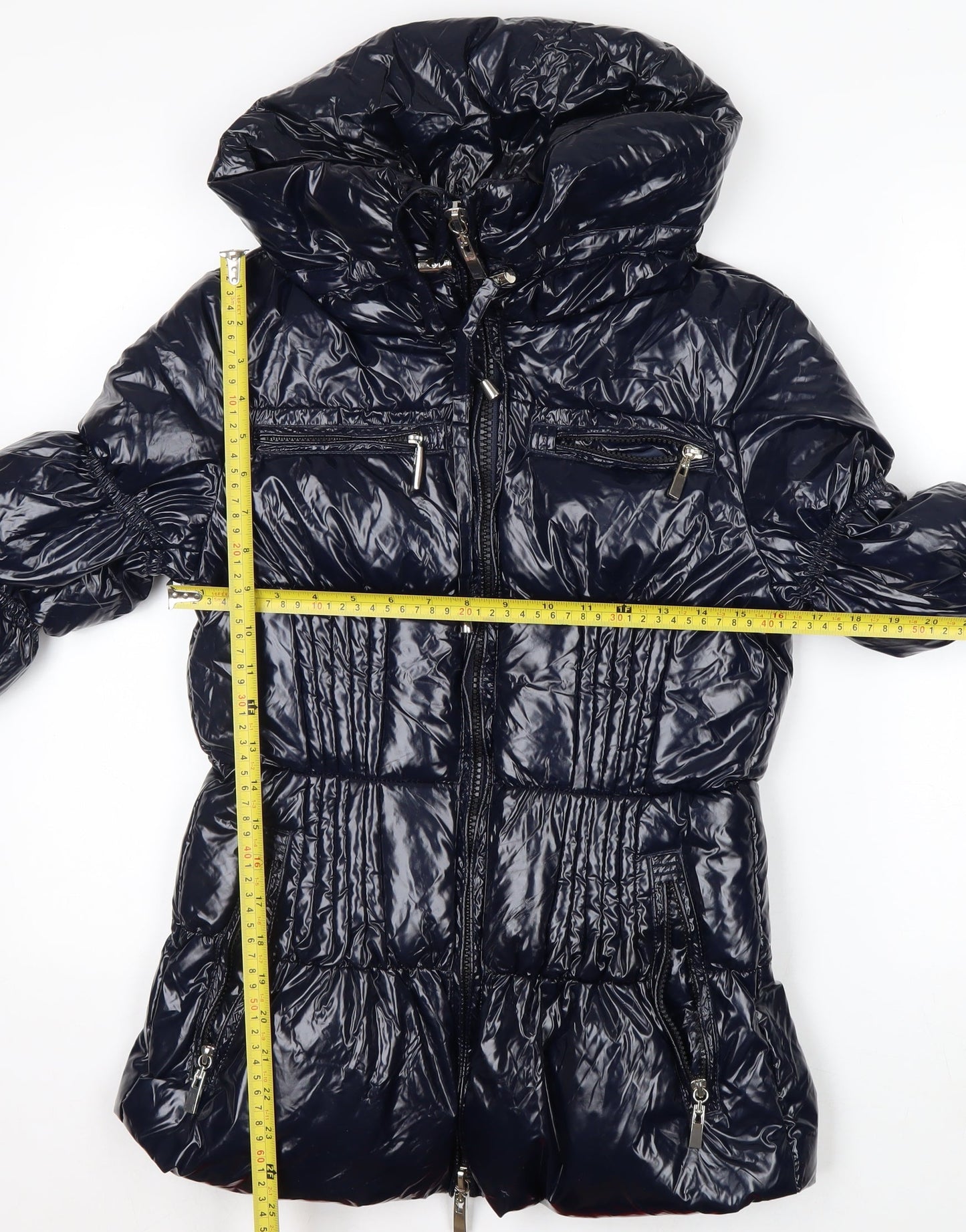 Sosina Women's Blue Puffer Jacket Size 16 Hooded Winter Coat