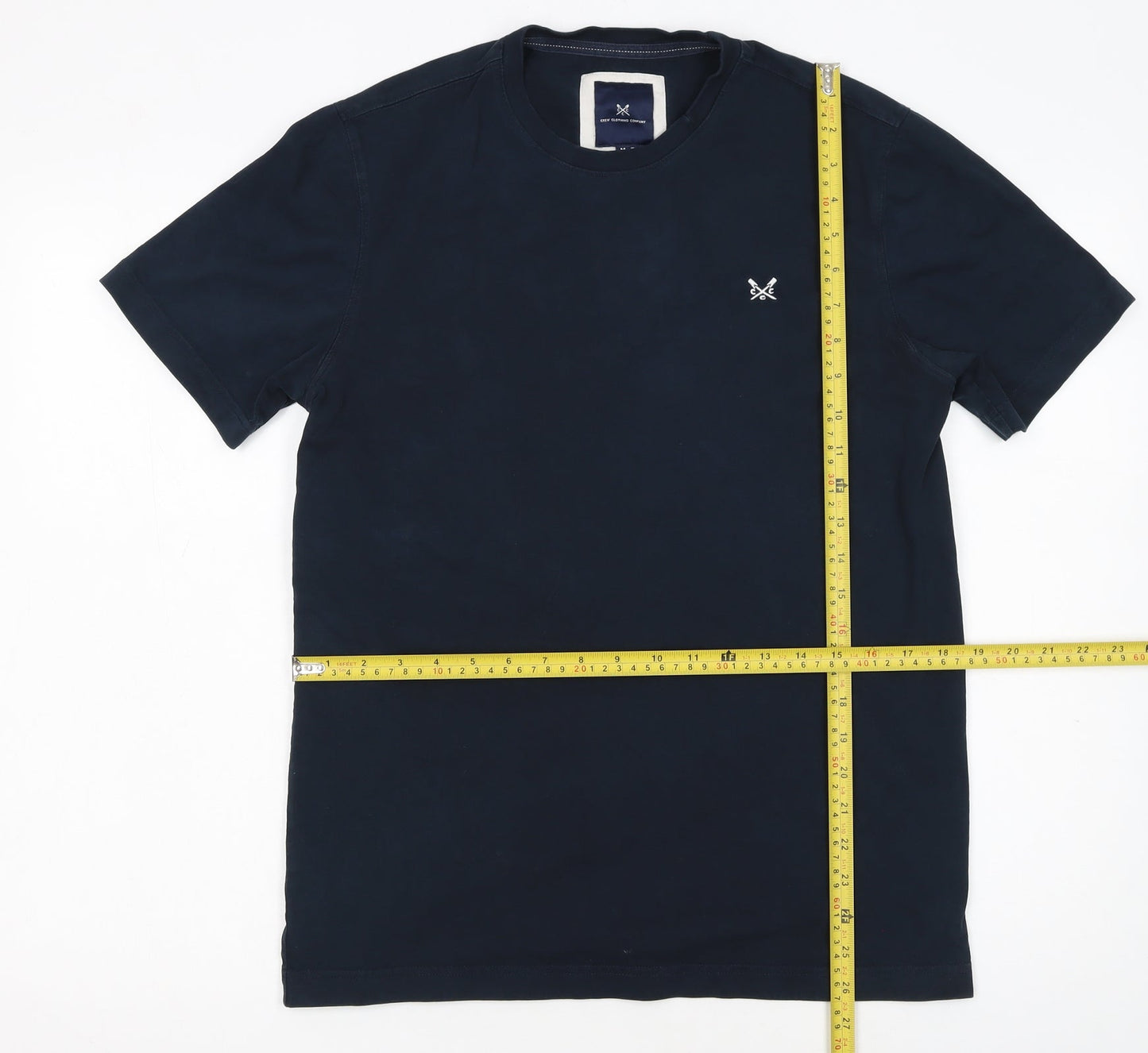 Crew Clothing Company Men's Blue Cotton Crew Neck T-Shirt M