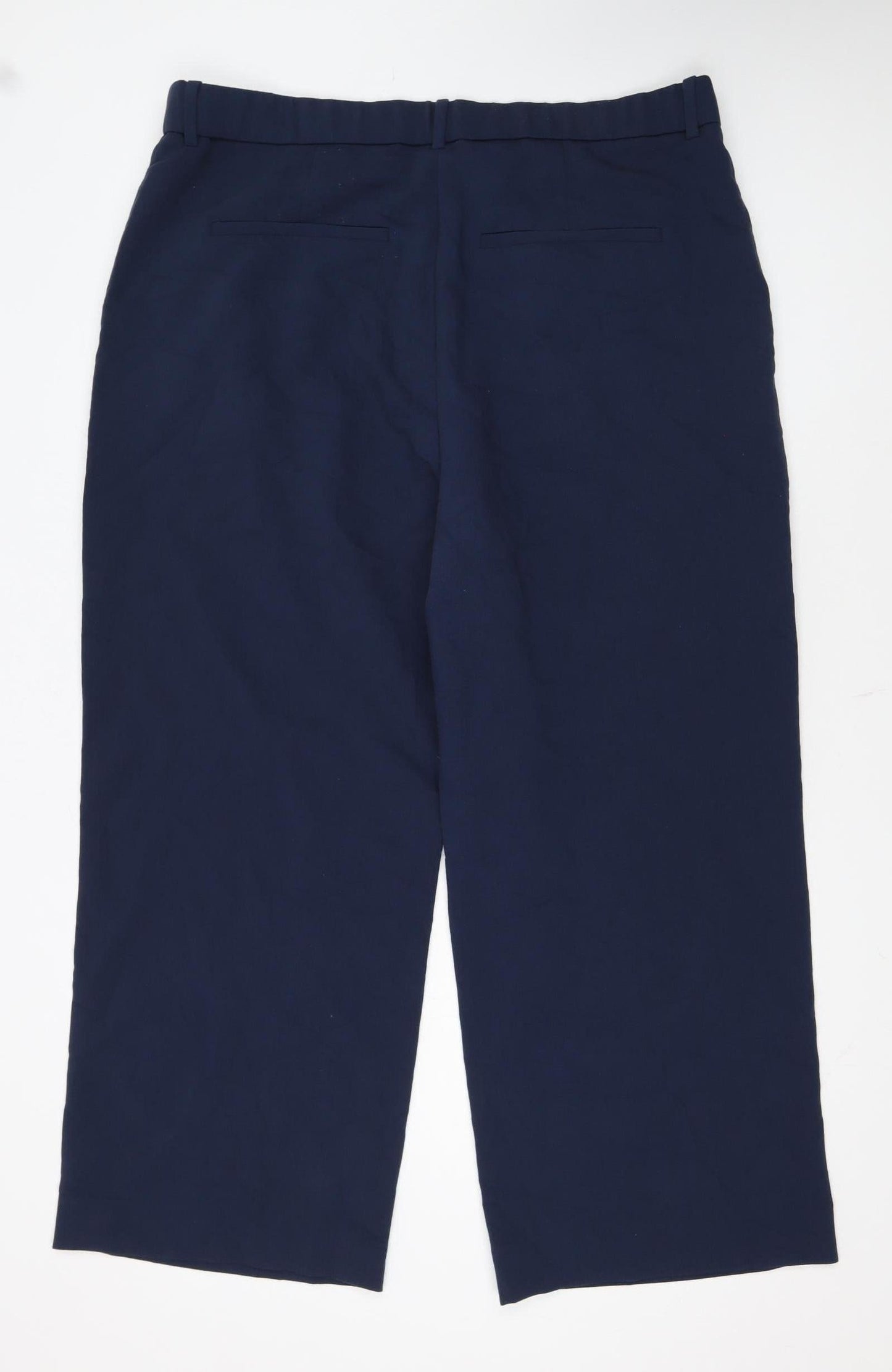 Abercrombie & Fitch Womens Navy Blue Cropped Trousers Size 18S